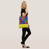 Stained Glass Abstract Red Green Blue Orange Tote Bag (Op model)