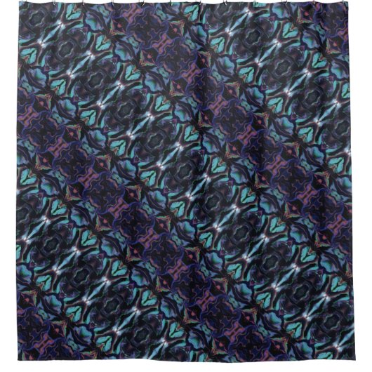 Stained Glass Acrylic Pour Inspired Shower Curtain Douchegordijn (Voorkant)