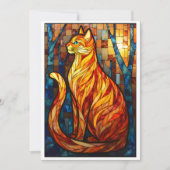 Stained Glass Animal Rescue Organization OrangeCat Bedankkaart (Voorkant)