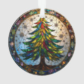 Stained Glass Art Christmas Tree Ornament (achterkant)