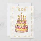 Stained Glass Birthday Party Cake Tarot Card Kaart (Achterkant)
