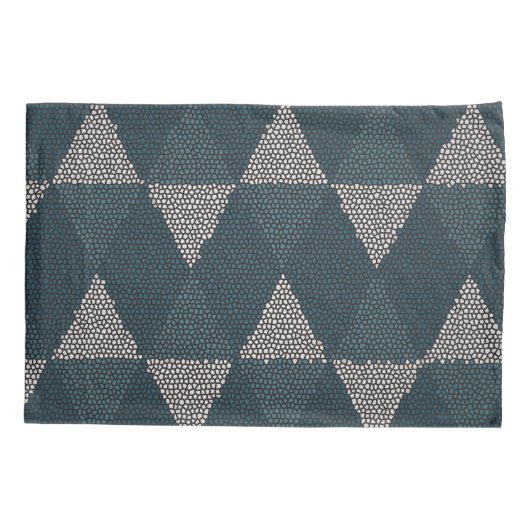 Stained Glass Blue Diamond Kussensloop (Achterkant)