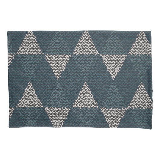 Stained Glass Blue Diamond Kussensloop (Voorkant)