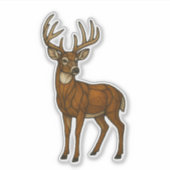 Stained Glass Buck Sticker (Voorkant)