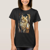 Stained Glass Buff Cat T-shirt (Voorkant)