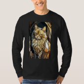 Stained Glass Buff Cat T-shirt (Voorkant)