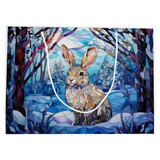 Stained Glass Bunny Groot Cadeauzakje (Achterkant)
