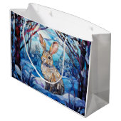 Stained Glass Bunny Groot Cadeauzakje (Achterkant Gekanteld)