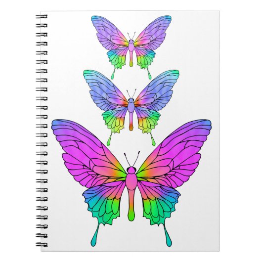 Stained Glass Butterflies Notebook Notitieboek (Voorkant)