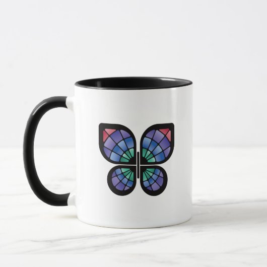 Stained Glass Butterfly Mok (Links)