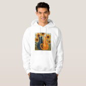 Stained Glass Cats and Sunflowers Art Design Hoodie (Voorkant volledig)