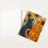 Stained Glass Cats and Sunflowers Art Design Planner (Display)
