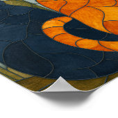 Stained Glass Cats and Sunflowers Art Design Poster (Hoek)