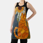 Stained Glass Cats and Sunflowers Art Design Schort (Insitu)