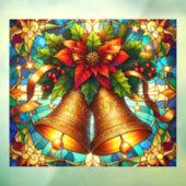 Stained Glass Christmas Bells Window Cling Raamsticker (Vel 3)