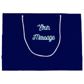 Stained-Glass Christmas Black Cat In Red Hat Groot Cadeauzakje (Achterkant)