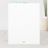 Stained-Glass Christmas Grey Tabby In Green Hat Kaart (Achterkant)