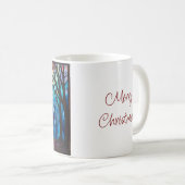 Stained Glass Christmas Tree Merry Christmas Koffiemok (Voorkant rechts)