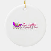 Stained Glass Colorful Dragonfly Keramisch Ornament (Achterkant)