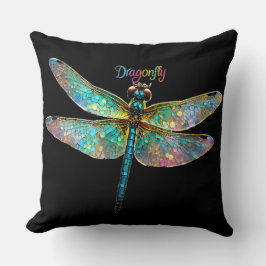Stained Glass Colorful Dragonfly Kussen