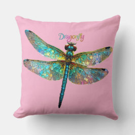 Stained Glass Colorful Dragonfly Kussen