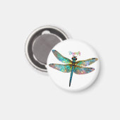 Stained Glass Colorful Dragonfly Magneet (Voorkant / Achterkant)