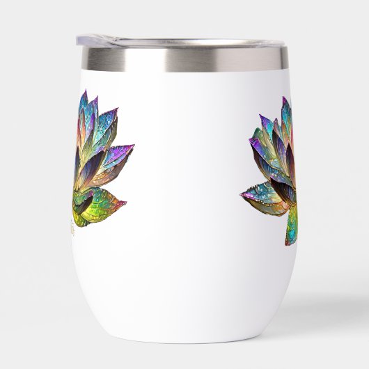 Stained Glass Colorful Lotus Flower  (Rechts)