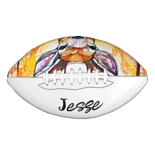 Stained Glass Deer American Football (Voorkant)