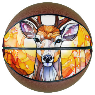 Stained Glass Deer Basketbal