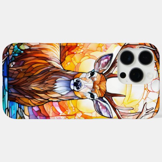 Stained Glass Deer Case-Mate iPhone Case (Achterkant (horizontaal))