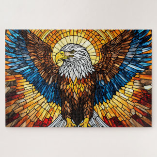Stained Glass Eagle Jigsaw Puzzle Legpuzzel