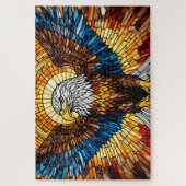 Stained Glass Eagle Jigsaw Puzzle Legpuzzel (Verticaal)