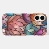 Stained Glass Effect Phone Case Floral Mosaic  (Achterkant (horizontaal))