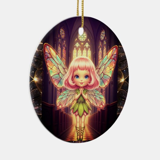 Stained glass, fairies, cathedrals, prayer keramisch ornament (Rechts)