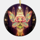 Stained glass, fairies, cathedrals, prayer keramisch ornament (Voorkant)