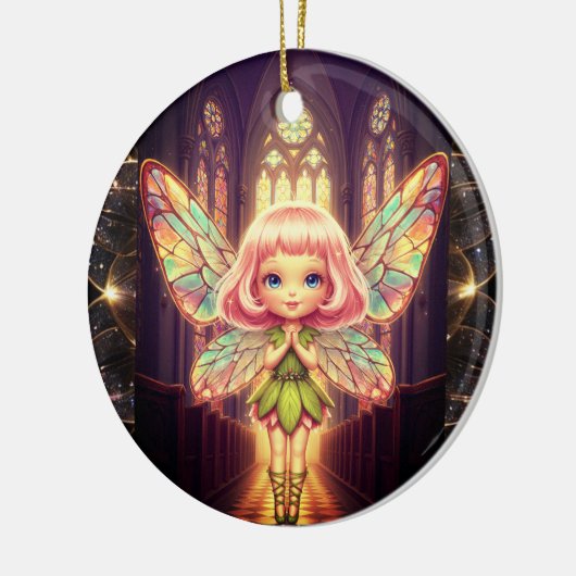 Stained glass, fairies, cathedrals, prayer keramisch ornament (Links)