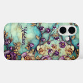 Stained glass floral Case-Mate iPhone case (Achterkant (horizontaal))