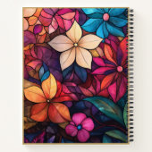 Stained Glass Floral Kaleidoscope of Brilliance Notitieboek (Achterkant)