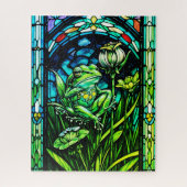 Stained Glass Frog Jigsaw Puzzle Legpuzzel (Verticaal)