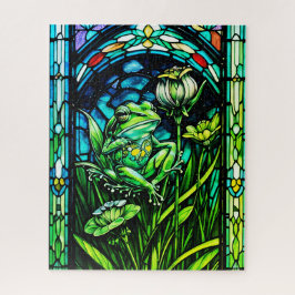 Stained Glass Frog Jigsaw Puzzle Legpuzzel