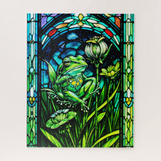 Stained Glass Frog Jigsaw Puzzle Legpuzzel