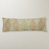 Stained Glass Gold Diamond Pattern Lichaamskussen (Achterkant)