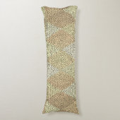 Stained Glass Gold Diamond Pattern Lichaamskussen (Voorkant Verticaal)