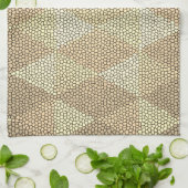 Stained Glass Gold Diamond Pattern Theedoek (Gevouwen)