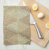 Stained Glass Gold Diamond Pattern Theedoek (Quarter Fold)