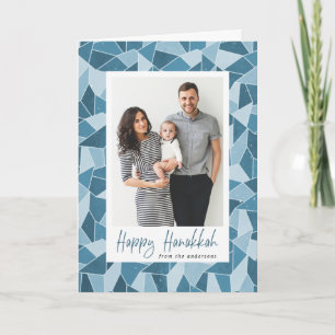 Stained Glass Happy Hanukkah 2 Foto Feestdagen Kaart