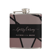 Stained Glass Imitation to Father Bride or Groom Heupfles (Voorkant)