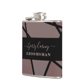 Stained Glass Imitation to Groomsmen Heupfles (Links)