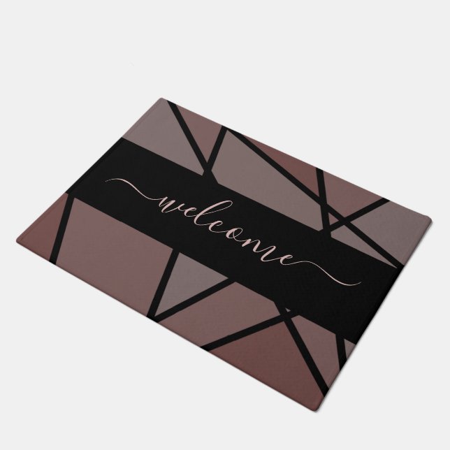 Stained Glass Imitation to Welcome Home Deurmat (Schuin)