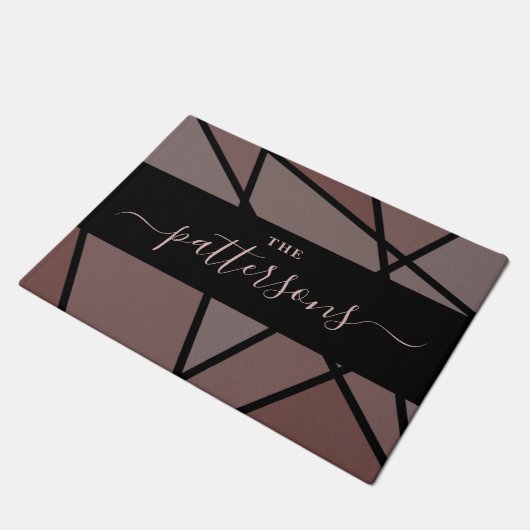 Stained Glass Imitation to Welcome Home Family Deurmat (Schuin)